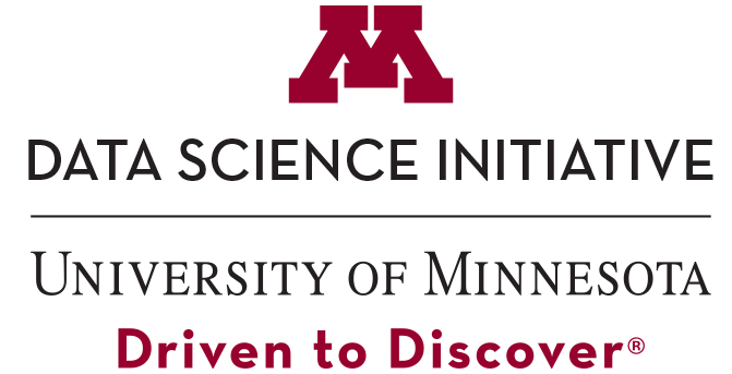 wordmark for Data Science Initiative with University of Minnesota Driven to Discover and Block M