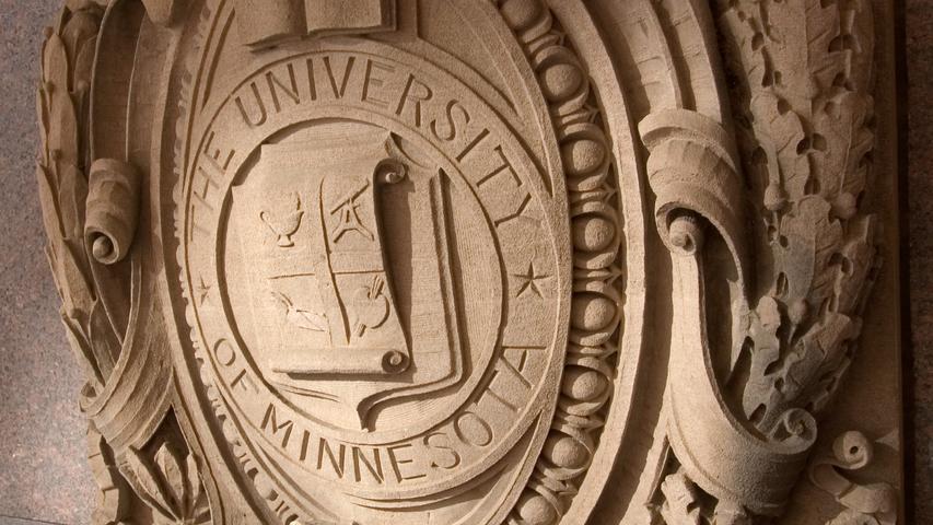 closeup photograph of the U of M Regents Seal