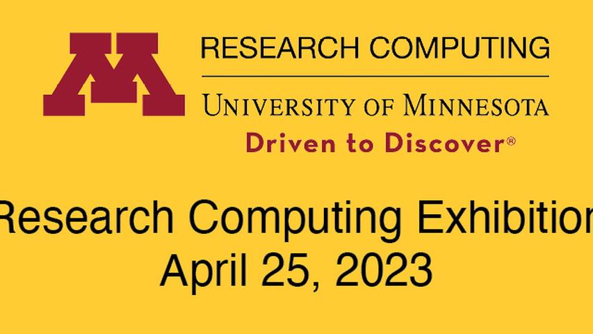 banner showing title "Research Computing Exhibition April 25, 2023" and the RC wordmark